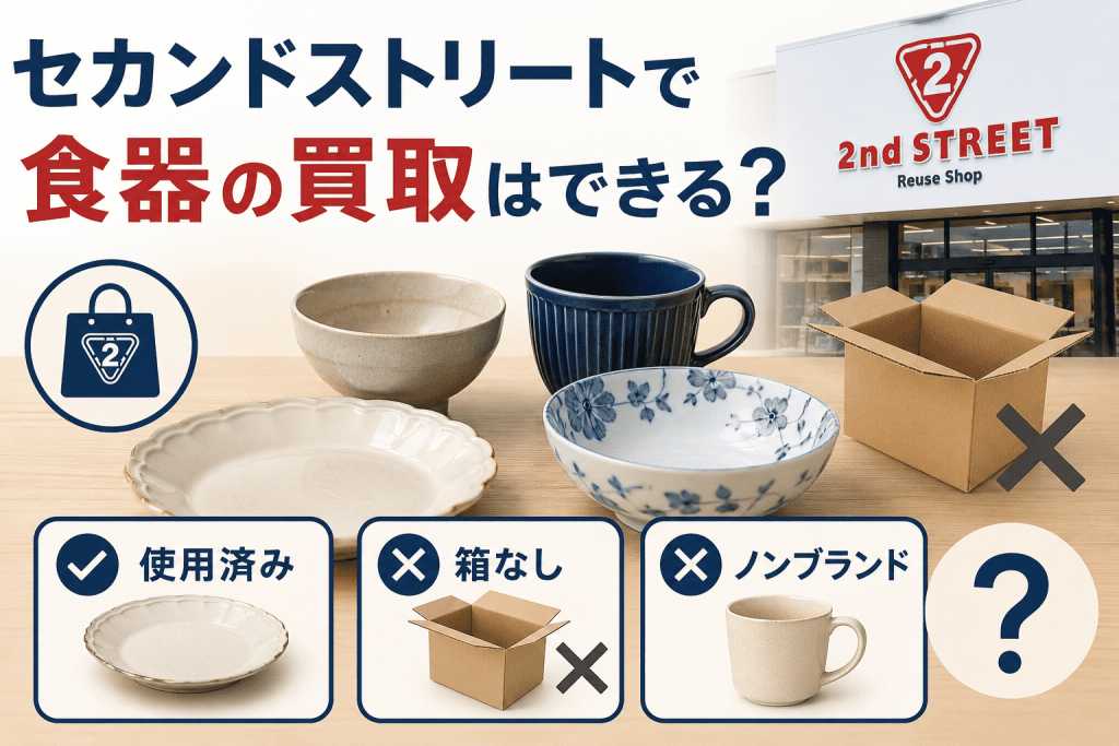 セカンドストリートで食器の買取はできる？使用済み・箱なし・ノンブランドの条件を徹底解説
