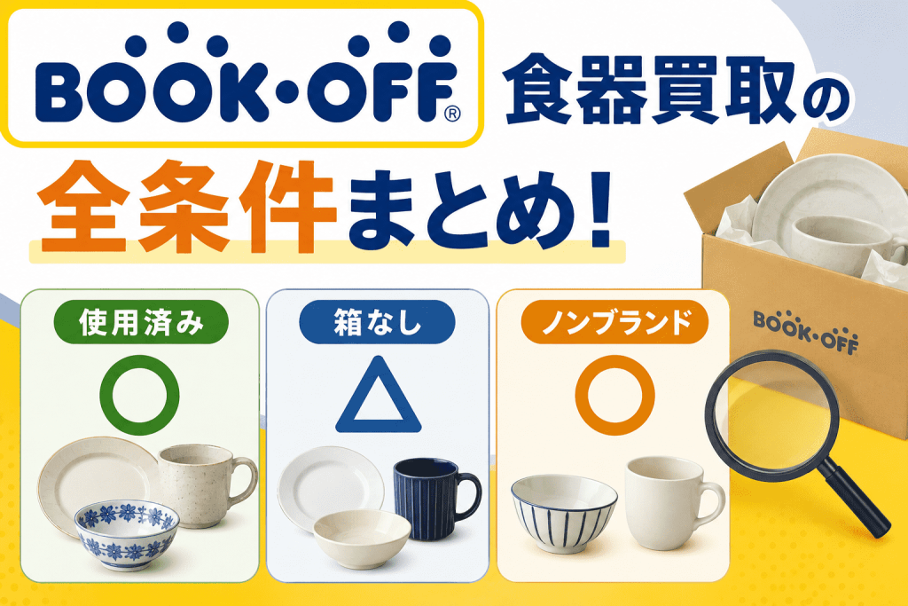 ブックオフ食器買取の全条件まとめ！使用済み・箱なし・ノンブランドの扱いを解説