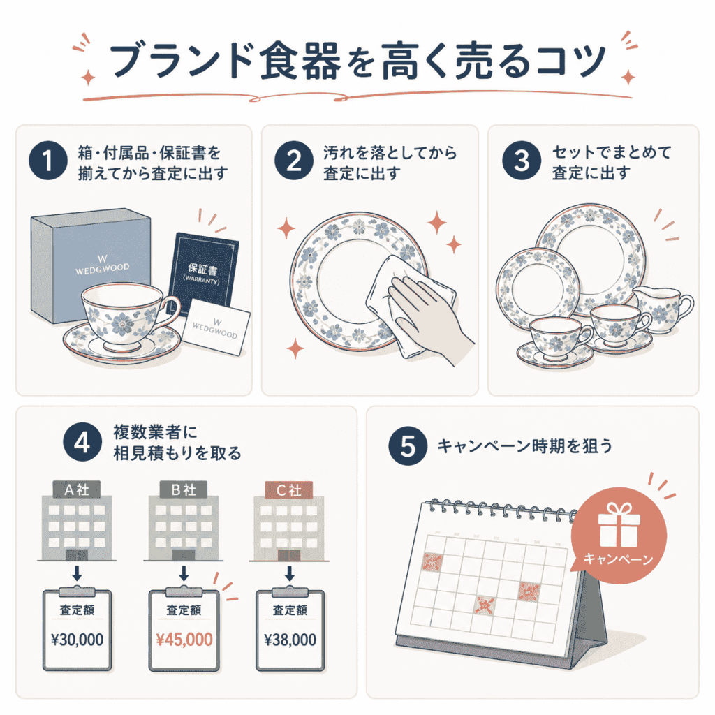 ブランド食器を高く売るコツ