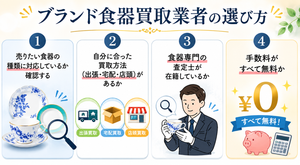 ブランド食器買取業者の選び方