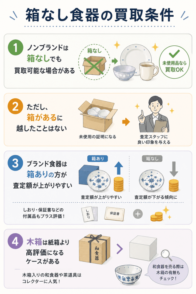 箱なし食器の買取条件 セカンドストリート事情
