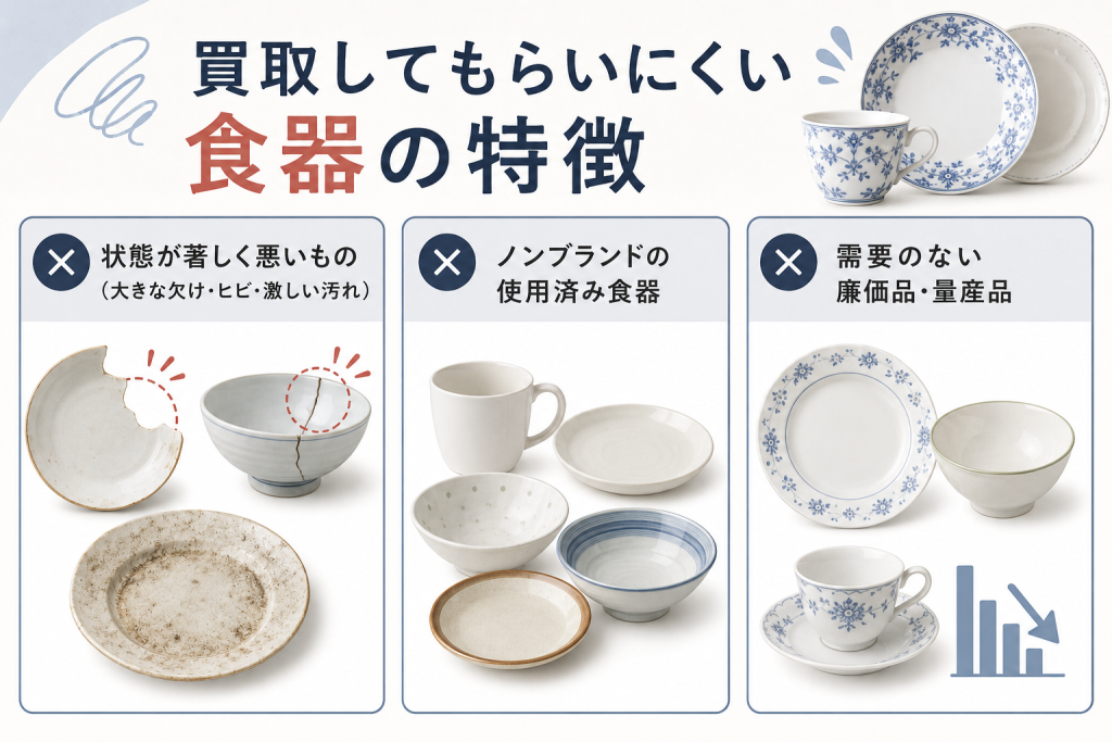 買取してもらいにくい食器の特徴