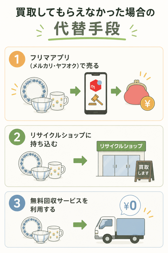 買取してもらえなかった場合の代替手段　図解