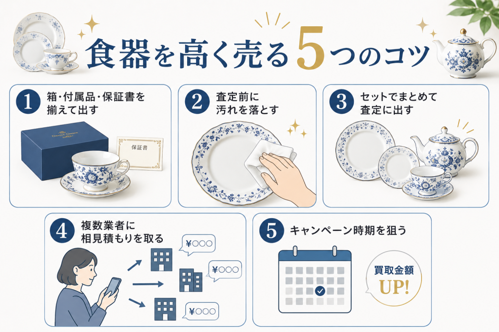 食器を高く売るコツ